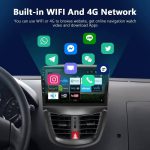 پورت‌های USB و AUX در مانیتور اندروید خودرو پژو 207