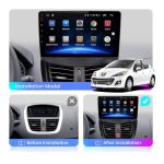 صفحه نمایش لمسی مانیتور اندروید پژو 207