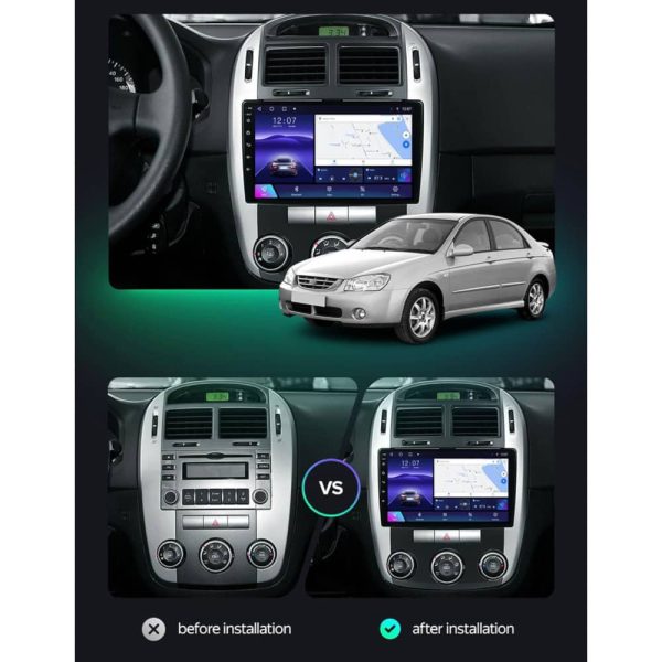 مانیتور اندروید کیا سراتو 2008 با قابلیت مسیریابی GPS