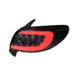 چراغ عقب 207 RGB، نمای نصب شده روی خودرو