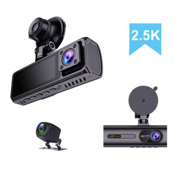 نمایش دوربین Dash Camera 2.5K در حال نصب روی شیشه خودرو