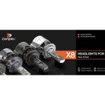هدلایت کانپکس X8 نصب شده روی خودرو