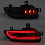 چراغ مه شکن LED عقب پژو 207 دودی در حالت روشن