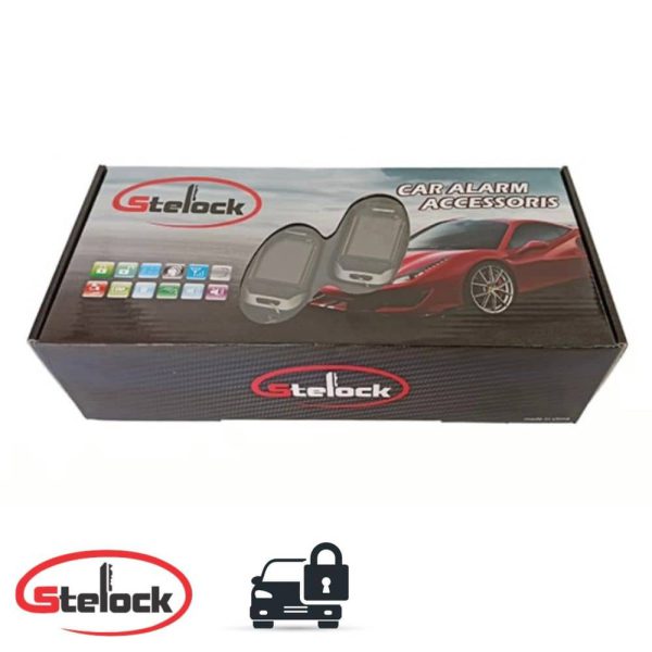 جعبه و محتویات دزدگیر خودرو استیلاک مدل LF861 Double شامل قطعات کامل نصب