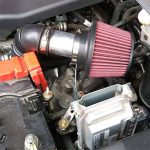 فیلتر هوا اسپرت دوگانه Apexi در حالت نصب روی خودرو