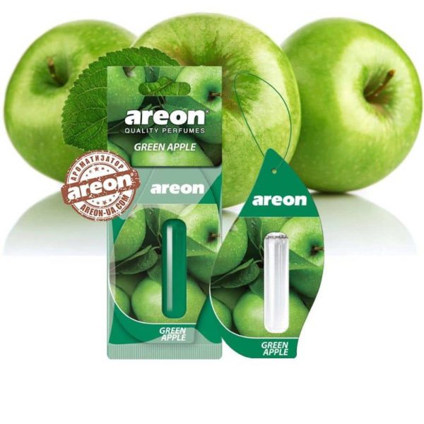 خوشبو کننده مایع Areon GREEN APPLE با طراحی سبز و طبیعی