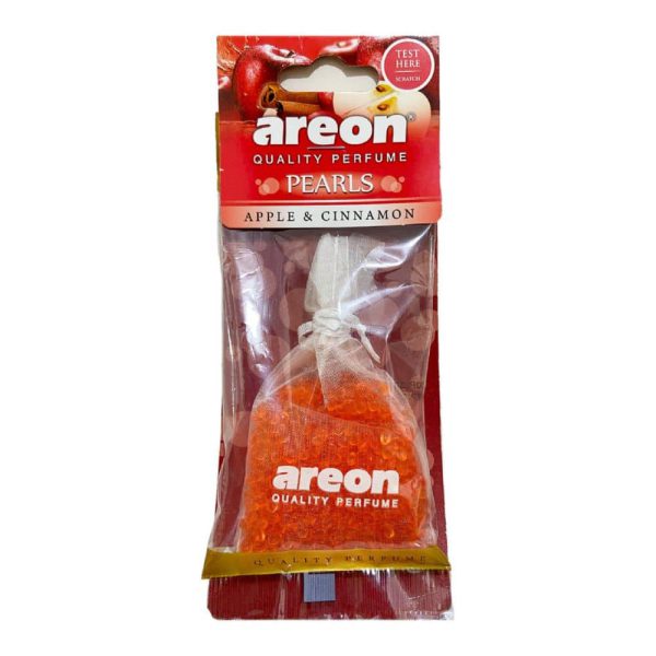 پشت بسته‌بندی خوشبو کننده Areon PEARLS APPLE & CINNAMON