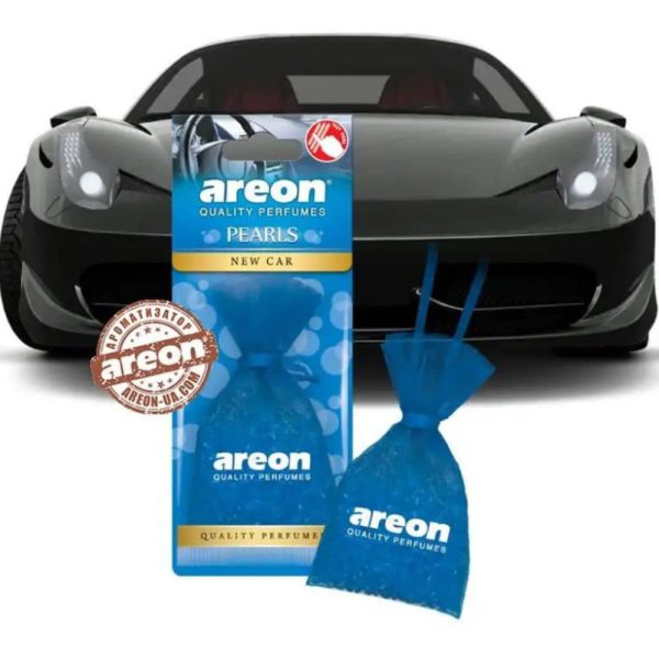 خوشبو کننده Areon PEARLS NEW CAR داخل بسته‌بندی اصلی