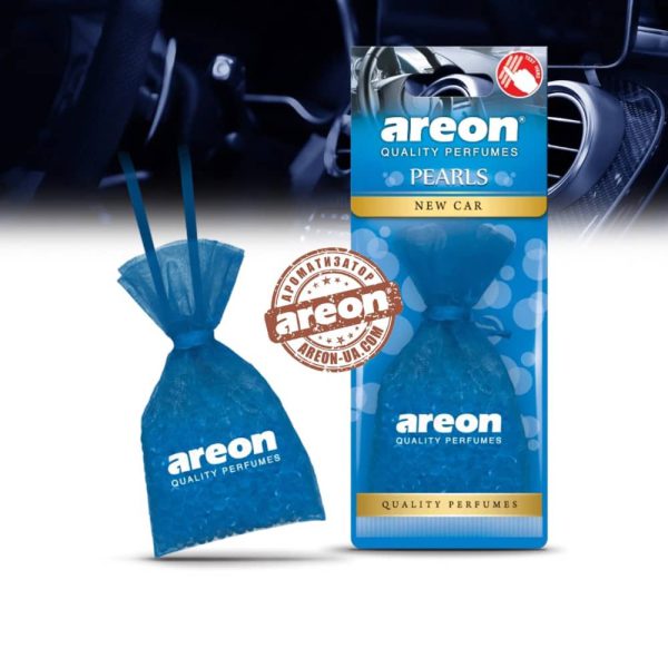 خوشبو کننده Areon PEARLS NEW CAR با بسته‌بندی شفاف