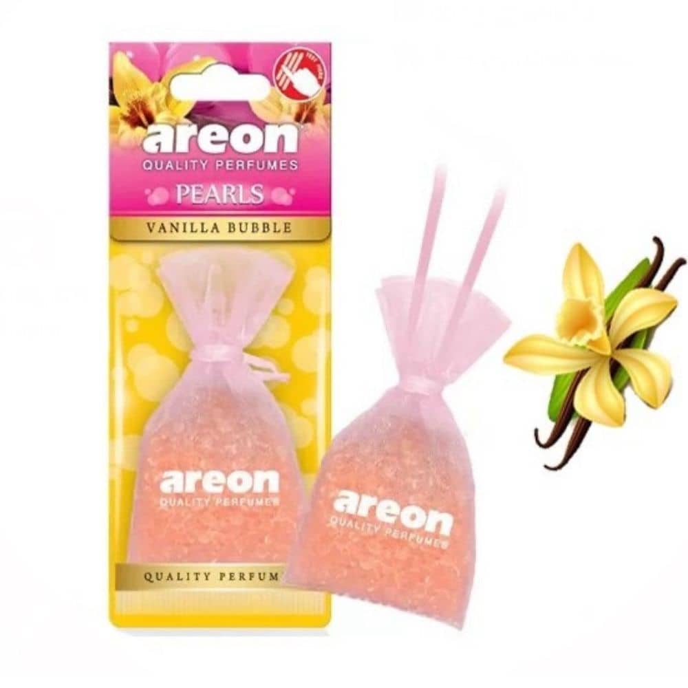 Areon Vanilla Bubble Car Freshener خوشبو کننده Areon PEARLS VANILLA BUBBLE مناسب خودرو و منزل