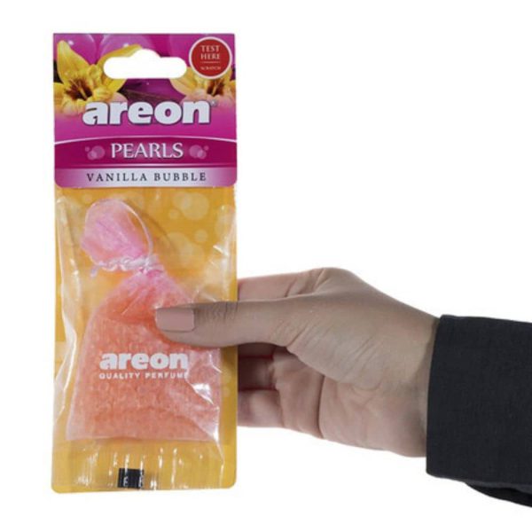خوشبو کننده Areon PEARLS VANILLA BUBBLE با رایحه وانیل شیرین