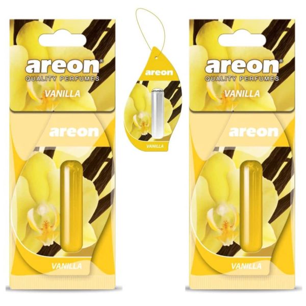 خوشبو کننده مایع Areon VANILLA با رایحه وانیل و طراحی شیشه‌ای