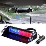 چراغ پلیسی روی داشبورد LED Flash Light در حالت روشن