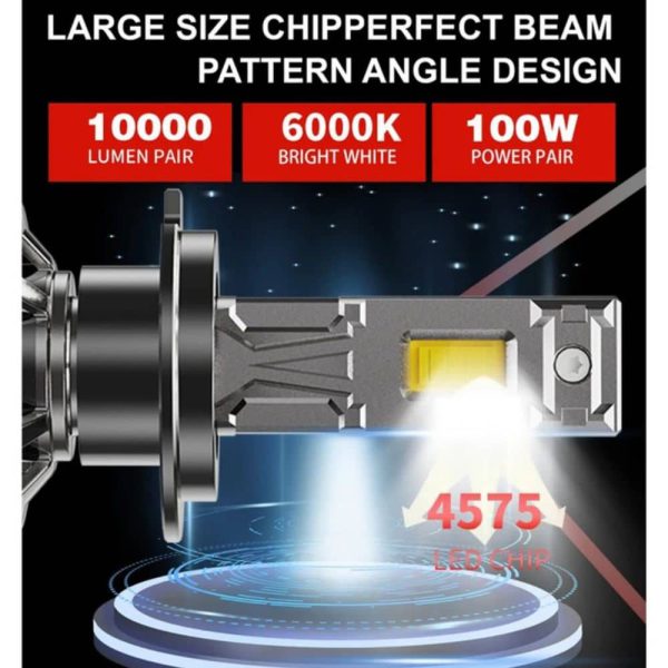 هدلایت P100 LEDCO پایه H1 با فناوری LED و قدرت 100000 وات