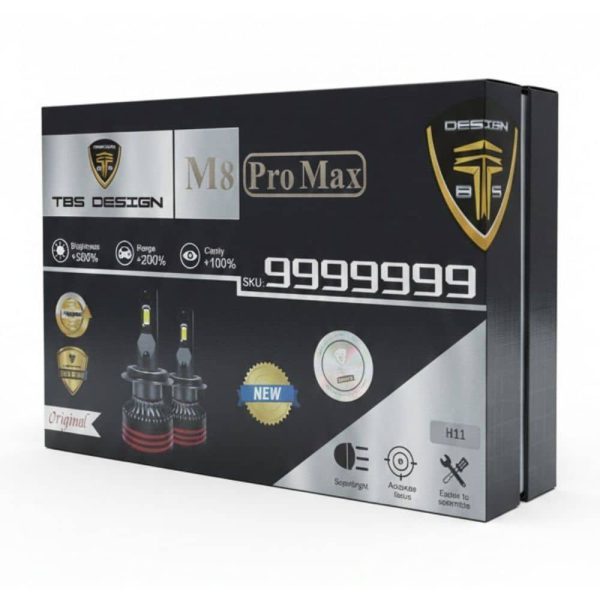 هدلایت TBS DESIGN M8 Pro Max پایه H1 با نور سفید یخی