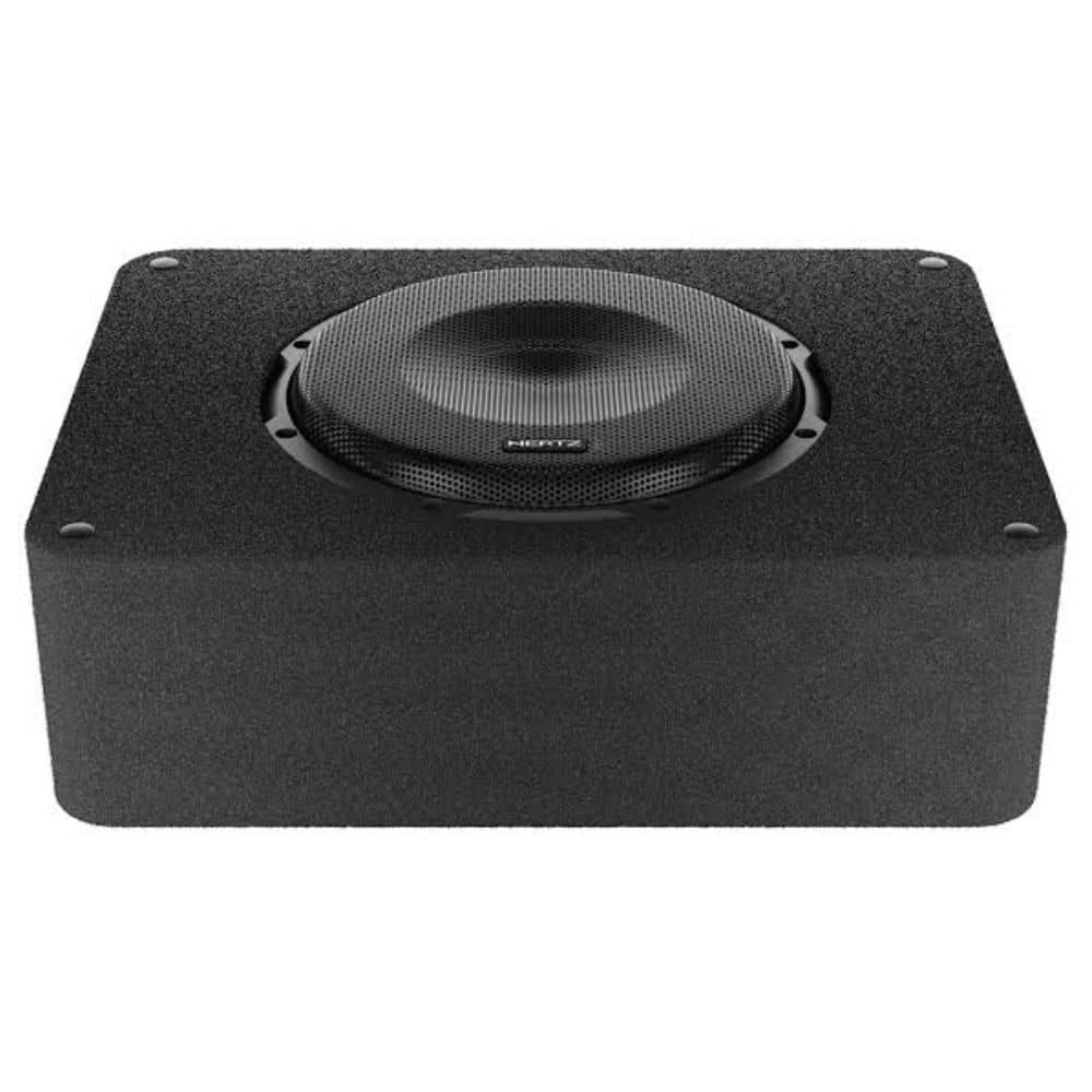 نمای جلویی ساب باکس اکتیو HERTZ CBA250 ساب باکس اکتیو HERTZ CBA250 نمای روبرو با طراحی حرفه ای و آمپلی فایر داخلی