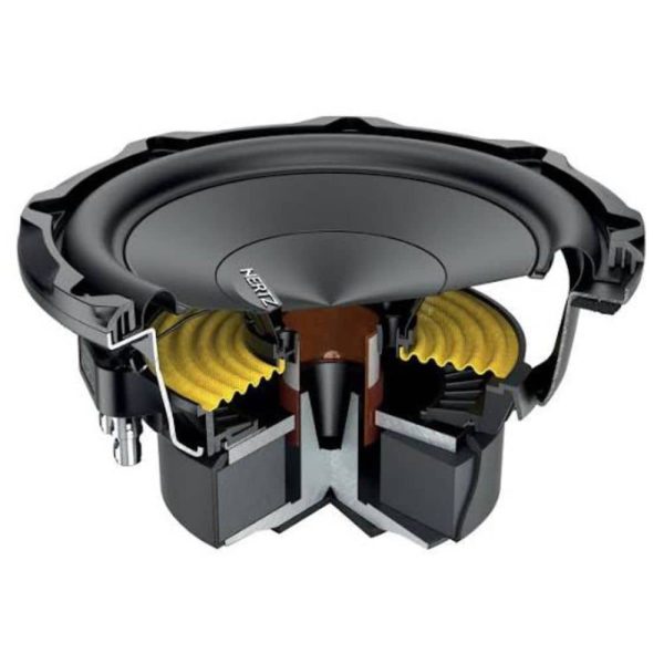 ساب ووفر HERTZ CS200S4 نمای نزدیک مخروط و صفحه اصلی