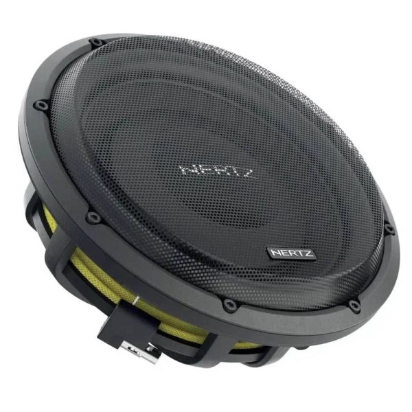 نمای نزدیک مخروط و صفحه ساب ووفر HERTZ MPS250S4 برای صدای دقیق