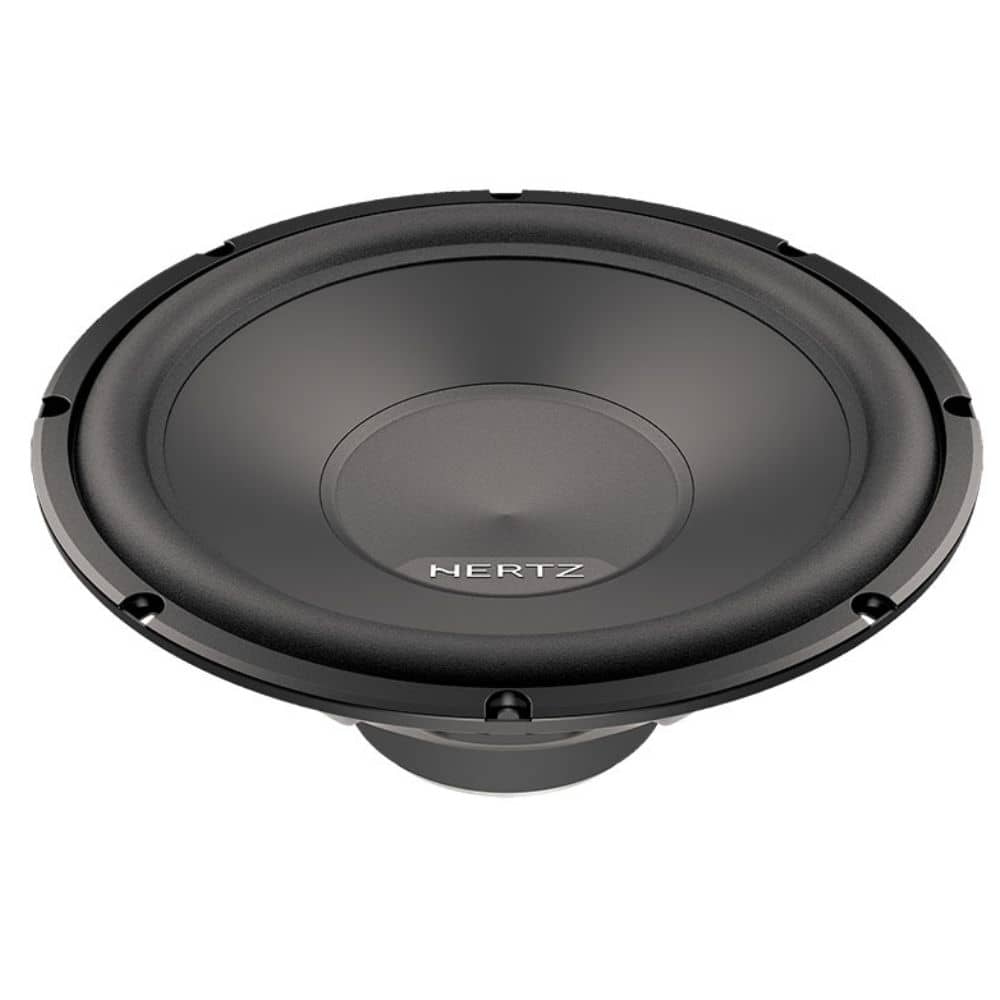 نمای اصلی ساب ووفر HERTZ S300S4 دوازده اینچ با طراحی حرفه‌ای و مخروط مقاوم
