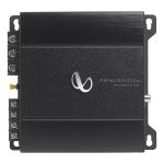 نمای زاویه‌دار آمپلی فایر Infinity Primus A6002 با هیت‌سینک خنک‌کننده