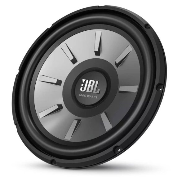 ساب ووفر JBL Stage 1210D نمای روبرو با طراحی حرفه‌ای و بیس قدرتمند