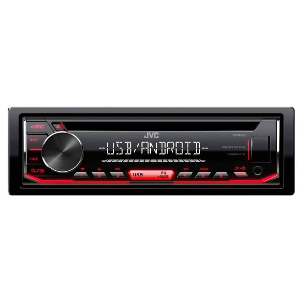 نمای جلو پخش خودرو JVC KD-R492M پخش خودرو JVC KD-R492M نمای روبرو با طراحی حرفه ای
