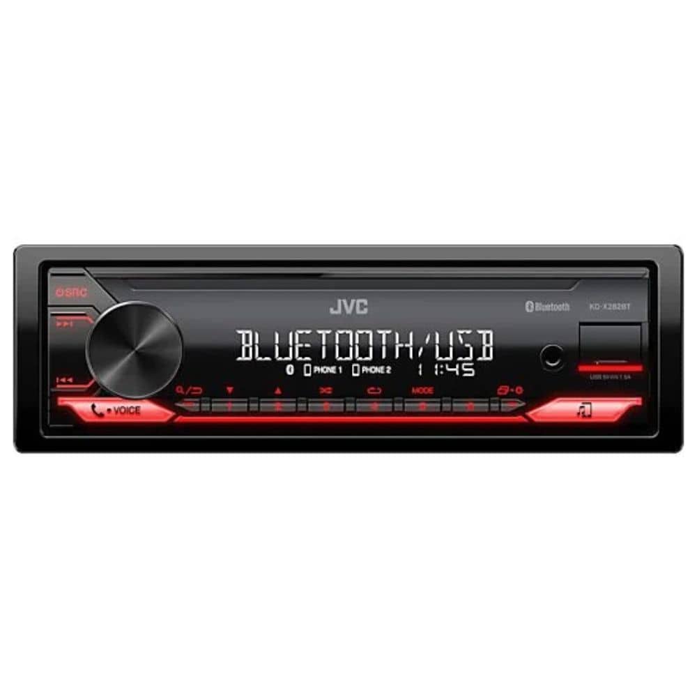 نمای جلو پخش خودرو JVC KD-X282BT پخش خودرو JVC KD-X282BT نمای روبرو با طراحی حرفه ای