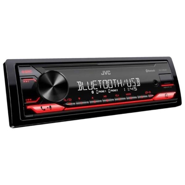 پخش خودرو JVC KD-X282BT نمای زاویه دار با نور پس زمینه