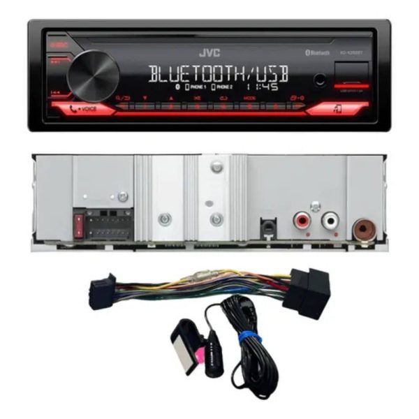 پخش خودرو JVC KD-X282BT نمای کامل پنل جلو