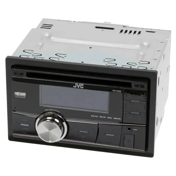 پخش خودرو JVC KW-R400 نمای زاویه دار پنل جلو