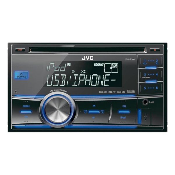 پخش خودرو JVC KW-R500 نمای کامل پنل جلو