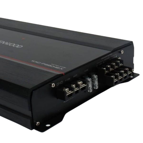 آمپلی فایر kenwood KAC-PS804EX نمای اتصالات و ورودی‌ها