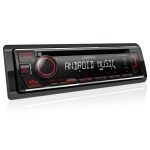 پخش خودرو Kenwood KDC-1040U نمایشگر روشن در حال پخش موسیقی