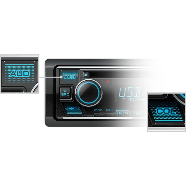 پخش خودرو Kenwood KDC-360UI نمای نزدیک دکمه‌ها و ولوم
