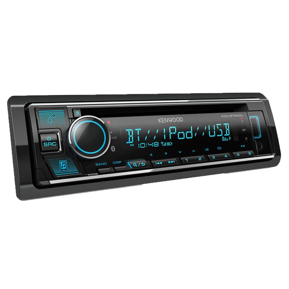 پنل جلوی پخش خودرو Kenwood KDC-BT640U پخش خودرو Kenwood KDC-BT640U نمای نزدیک دکمهها و نمایشگر رنگی