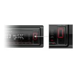 پخش خودرو Kenwood KMM-105 نمای ورودی USB و AUX جلو