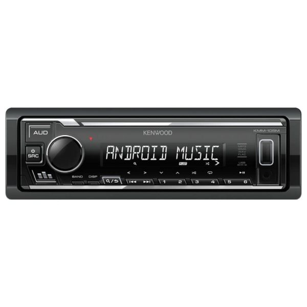 پخش خودرو Kenwood KMM-105M نمای کامل پنل جلو