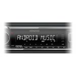 پخش خودرو Kenwood KMM-105M نمایشگر روشن در حالت پخش موسیقی