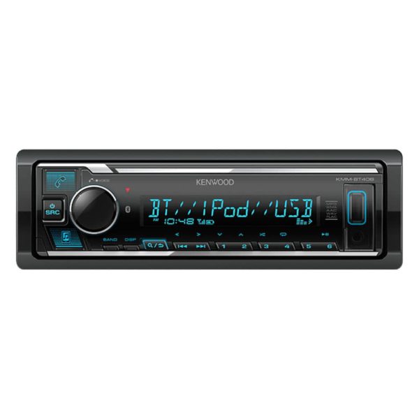 پخش خودرو Kenwood KMM-BT408 نمای کامل پنل جلو