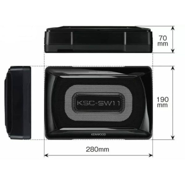 ساب باکس اکتیو kenwood KSC-SW11 طراحی بدنه باریک