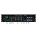 آمپلی فایر kenwood X8001-5 نمای اتصالات و ورودی‌ها