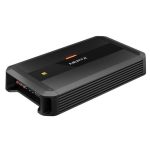 نمای زاویه‌دار آمپلی فایر HERTZ DP4.300 با هیت سینک آلومینیومی مقاوم