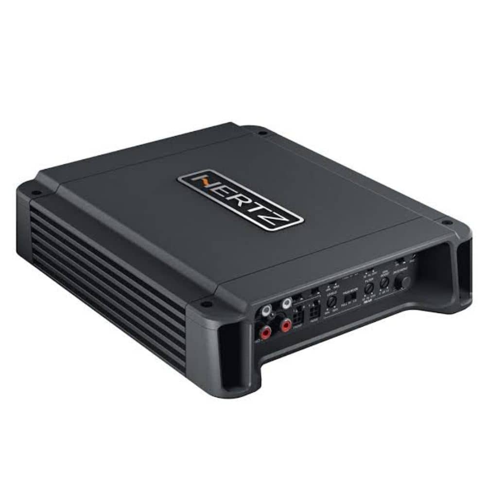 نمای اصلی آمپلی فایر HERTZ HCP4D چهار کانال کلاس D با طراحی حرفه‌ای