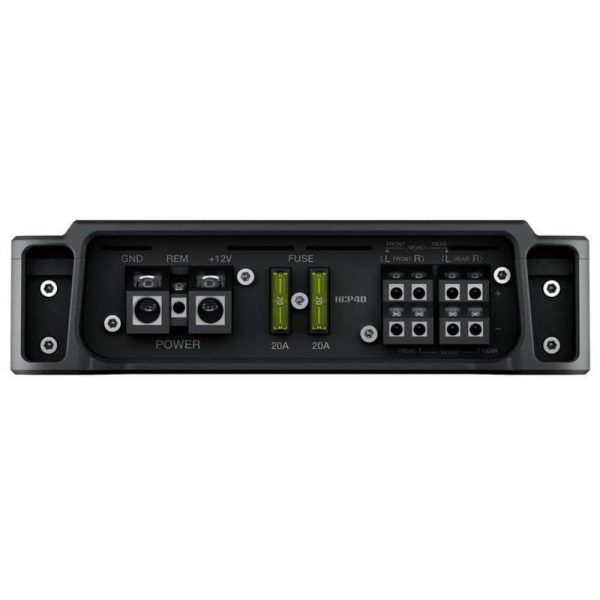 ترمینال‌های برق و خروجی اسپیکر آمپلی فایر HERTZ HCP4D چهار کانال