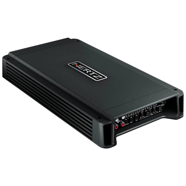 نمای زاویه‌دار آمپلی فایر HERTZ HCP5D با هیت سینک آلومینیومی مقاوم