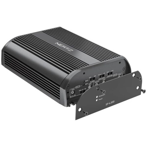 آمپلی فایر HERTZ SP4.500 مناسب راه‌اندازی باند و ساب ووفر خودرو