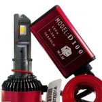 چیپ LED هدلایت MZM D100 پایه H7 با نور سفید و پرتاب نور قوی
