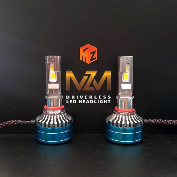 هدلایت MZM D300 پایه H4 مناسب نور پایین و نور بالای خودرو با نصب آسان