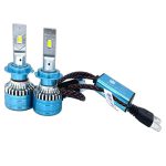 نمای اصلی هدلایت MZM D300 پایه H7 با طراحی حرفه‌ای و نوردهی قدرتمند